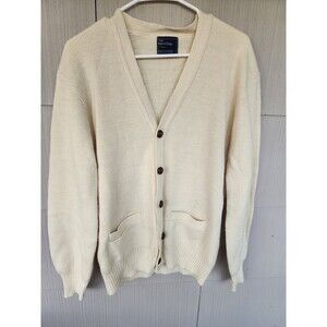Vintage 1970s The Men’s Shop By JC Penney Cardigan Sweater Extra Large Yellow